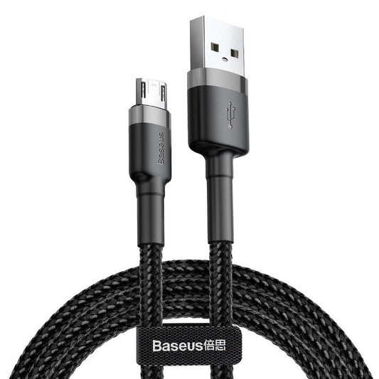 Baseus Καλώδιο MicroUSB Cafule 2.4A 0.5m (Μαύρο/Γκρι)