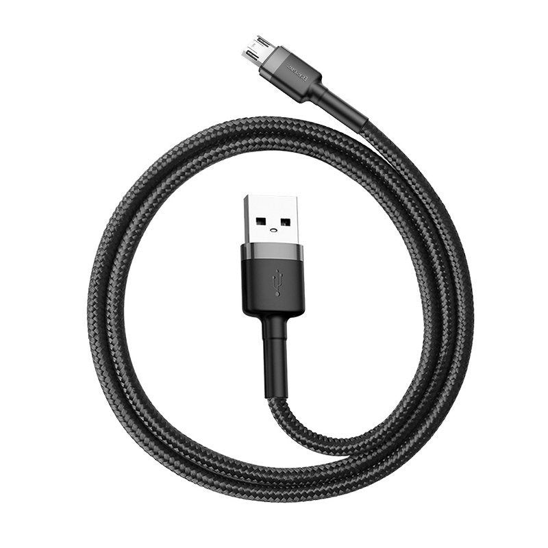 Baseus Καλώδιο MicroUSB Cafule 2.4A  0.5m (Μαύρο/Γκρι)