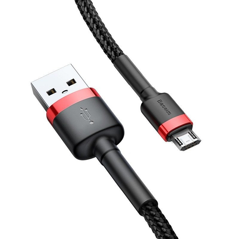 Baseus Καλώδιο MicroUSB Cafule 2.4A 1m (Κόκκινο/Μαύρο)