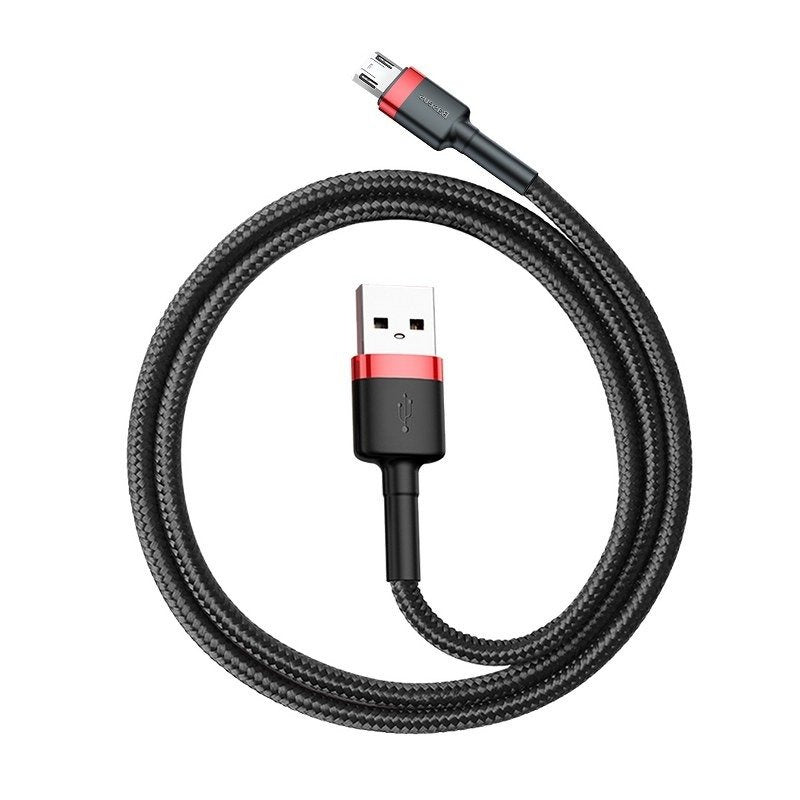 Baseus Καλώδιο MicroUSB Cafule 2.4A 1m (Κόκκινο/Μαύρο)