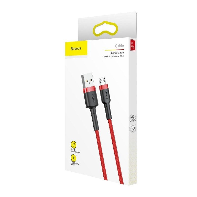 Baseus Καλώδιο MicroUSB Cafule 1.5A 2m (Kόκκινο)