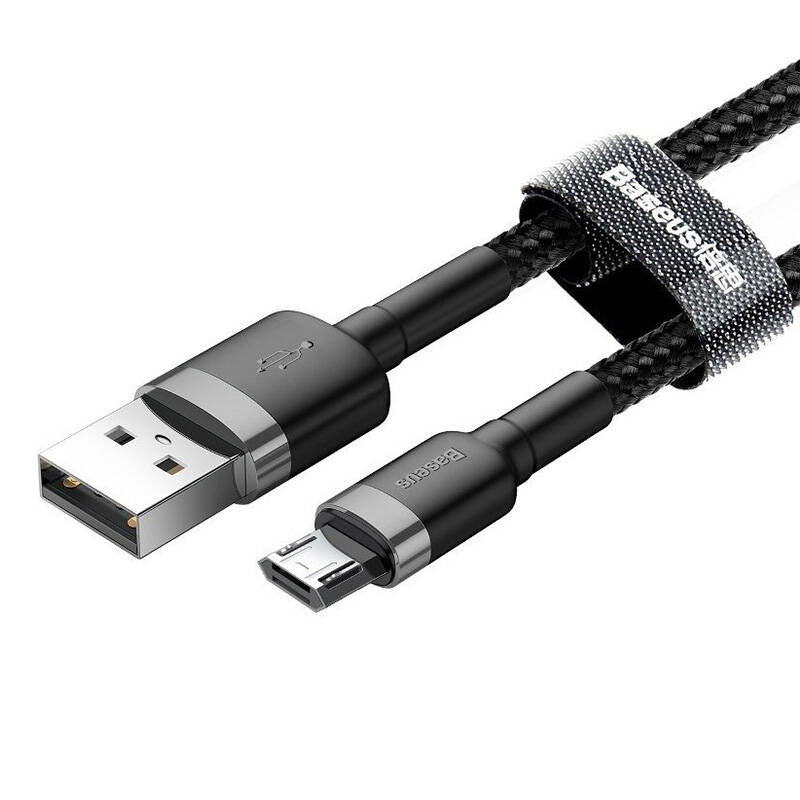 Baseus Καλώδιο MicroUSB Cafule 1.5A 2m (Γκρι/Μαύρο)
