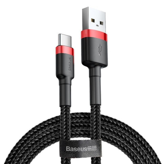 Baseus Καλώδιο USB-C Cafule 3A 0.5m (Κόκκινο/Μαύρο)