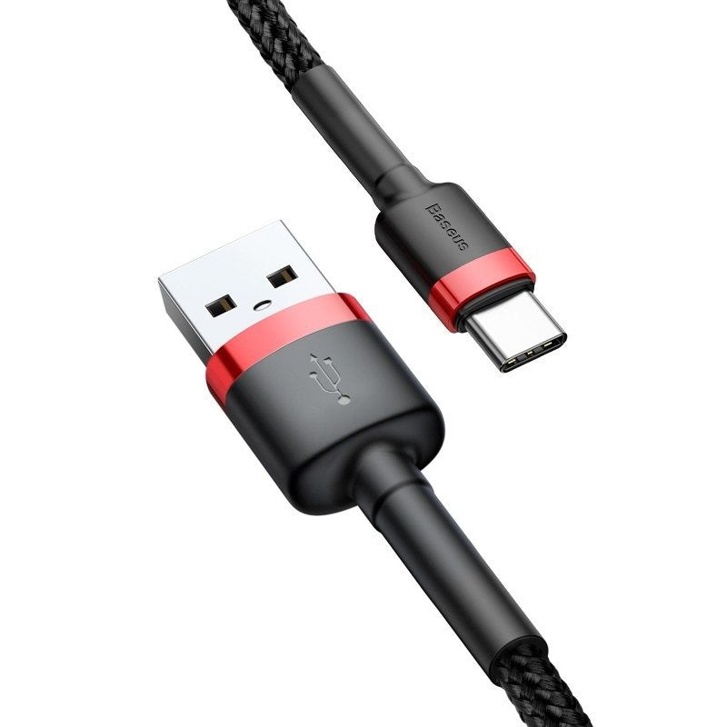 Baseus Καλώδιο USB-C Cafule 3A 0.5m (Κόκκινο/Μαύρο)
