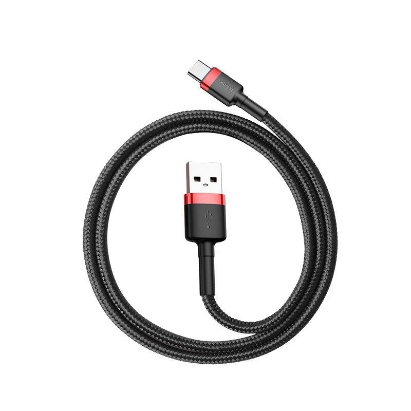 Baseus Καλώδιο USB-C Cafule 3A 0.5m (Κόκκινο/Μαύρο)