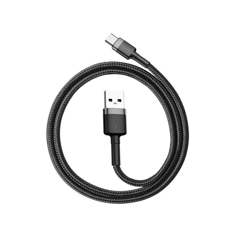 Baseus Καλώδιο Cafule USB-C 3A 1m (Γκρι & Μαύρο)
