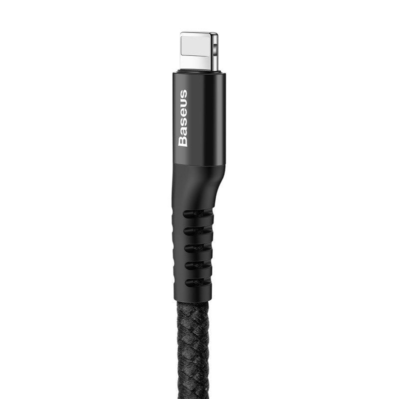 Baseus Καλώδιο Lightning Fish Eye Spring MFI 2A 1m (Μαύρο)