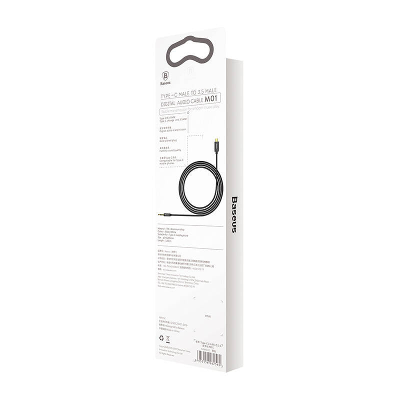 Baseus Καλώδιο Ήχου USB-C σε Mini Jack Yiven 3.5 mm 1.2m (Μαύρο)