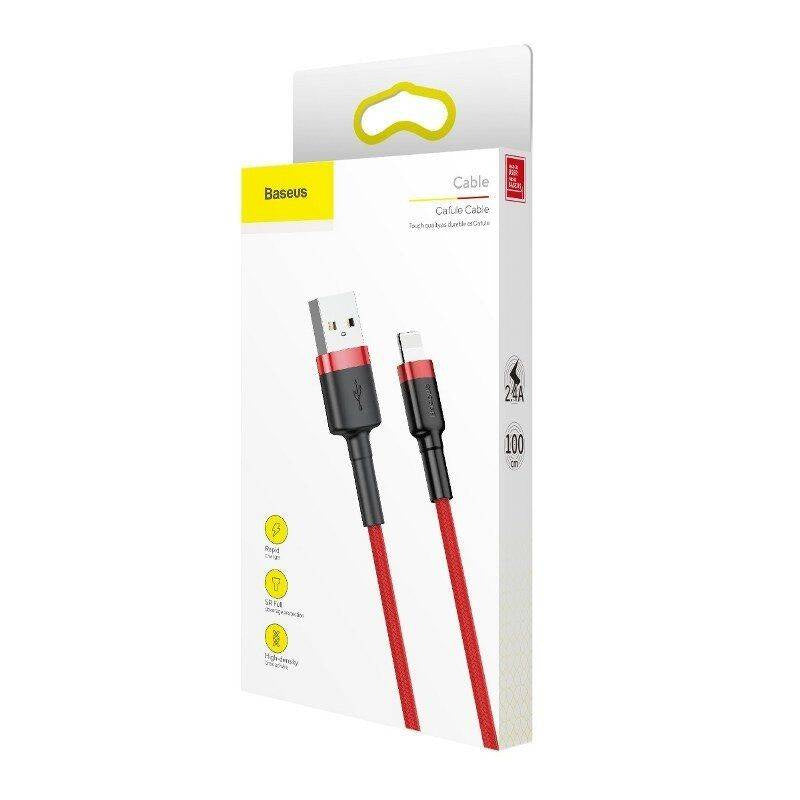 Baseus Καλώδιο USB σε Lightning Cafule 2.4A 0.5m (Κόκκινο)