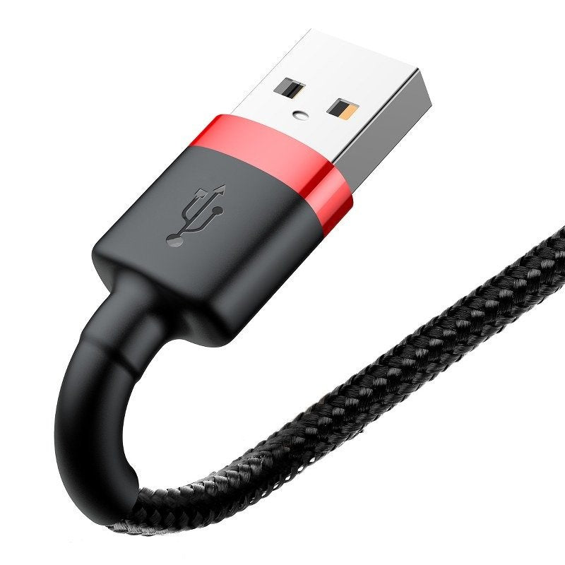 Baseus Καλώδιο USB σε Lightning Cafule 1.5A 2m (Μαύρο/Κόκκινο)