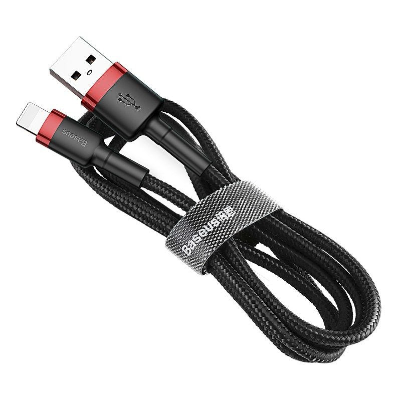 Baseus Καλώδιο USB σε Lightning Cafule 1.5A 2m (Μαύρο/Κόκκινο)