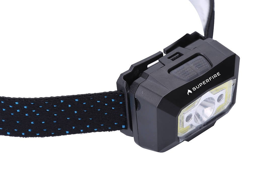 Φακός κεφαλής Superfire X30 – 340 lm, USB, 5 λειτουργίες, 130 μ.