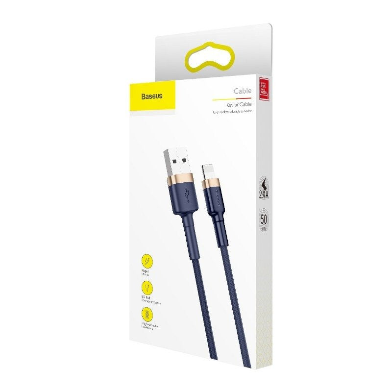 Baseus Καλώδιο Lightning Cafule 1.5A 2m (Σκούρο Μπλε/Χρυσό)