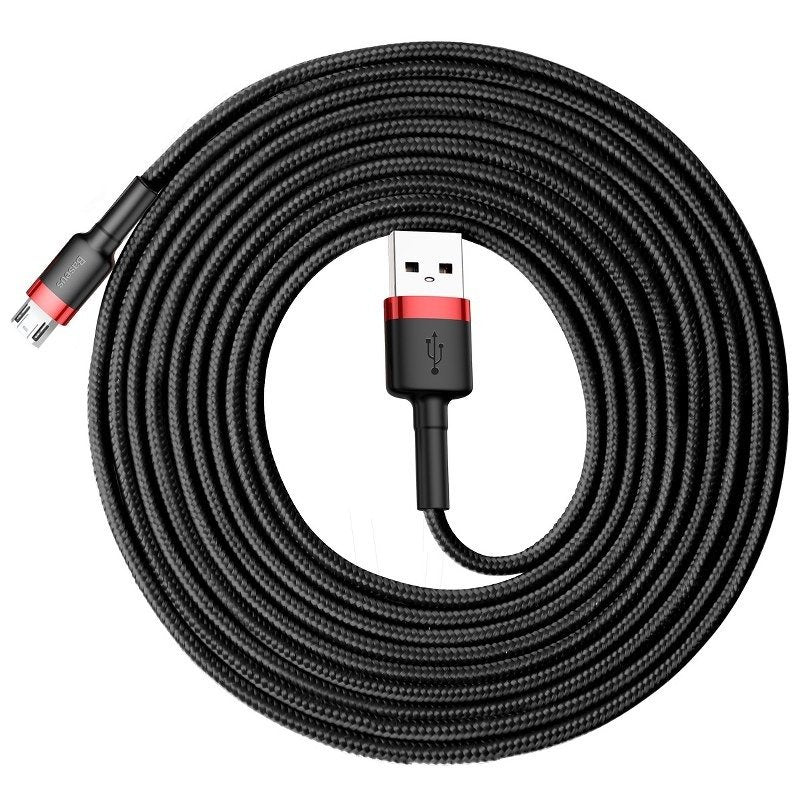 Baseus Καλώδιο MicroUSB Cafule 2A 3m (Μαύρο/Κόκκινο)