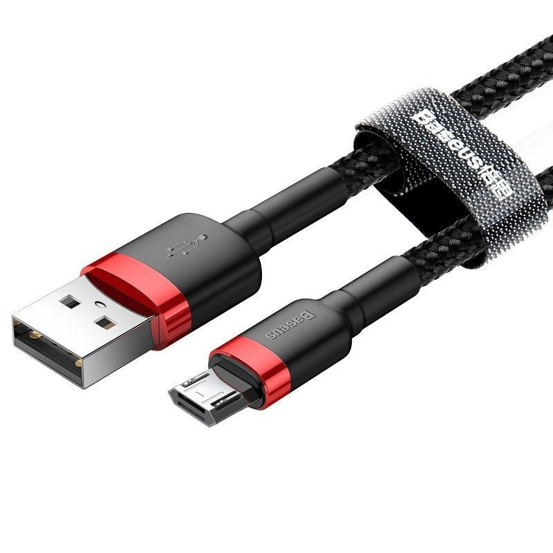Baseus Καλώδιο MicroUSB Cafule 2A 3m (Μαύρο/Κόκκινο)