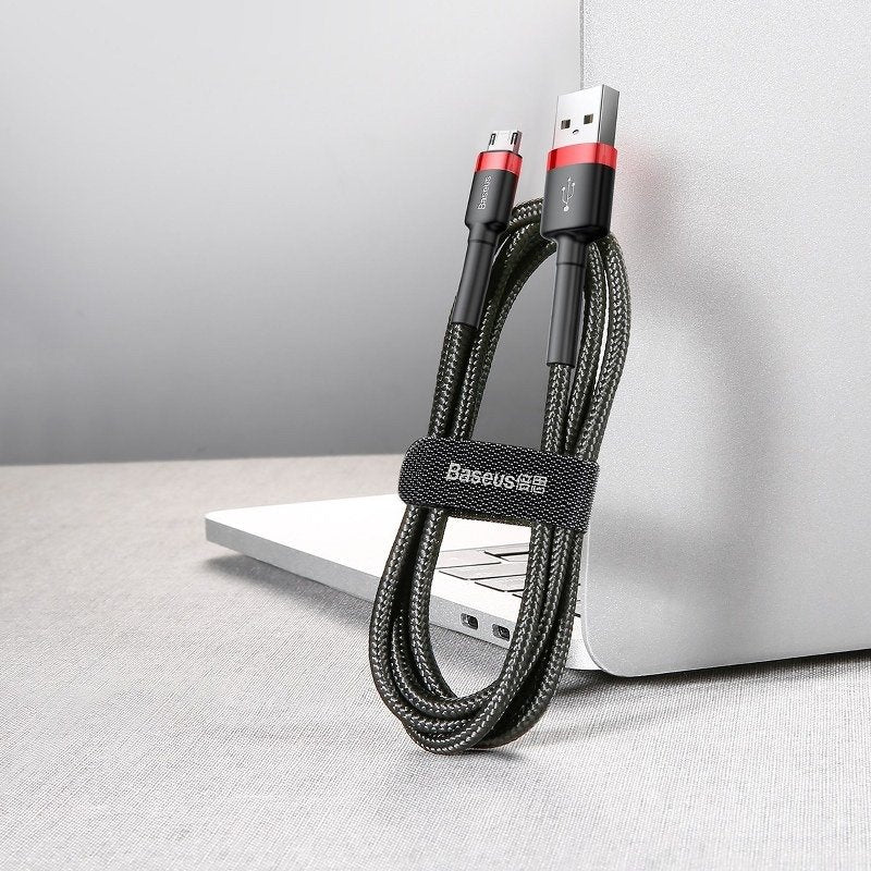 Baseus Καλώδιο MicroUSB Cafule 2A 3m (Μαύρο/Κόκκινο)