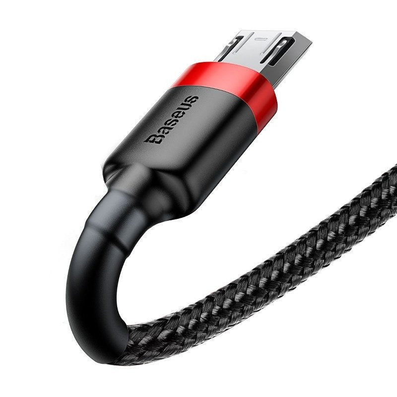 Baseus Καλώδιο MicroUSB Cafule 2A 3m (Μαύρο/Κόκκινο)