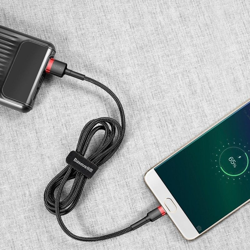 Baseus Καλώδιο MicroUSB Cafule 2A 3m (Μαύρο/Κόκκινο)