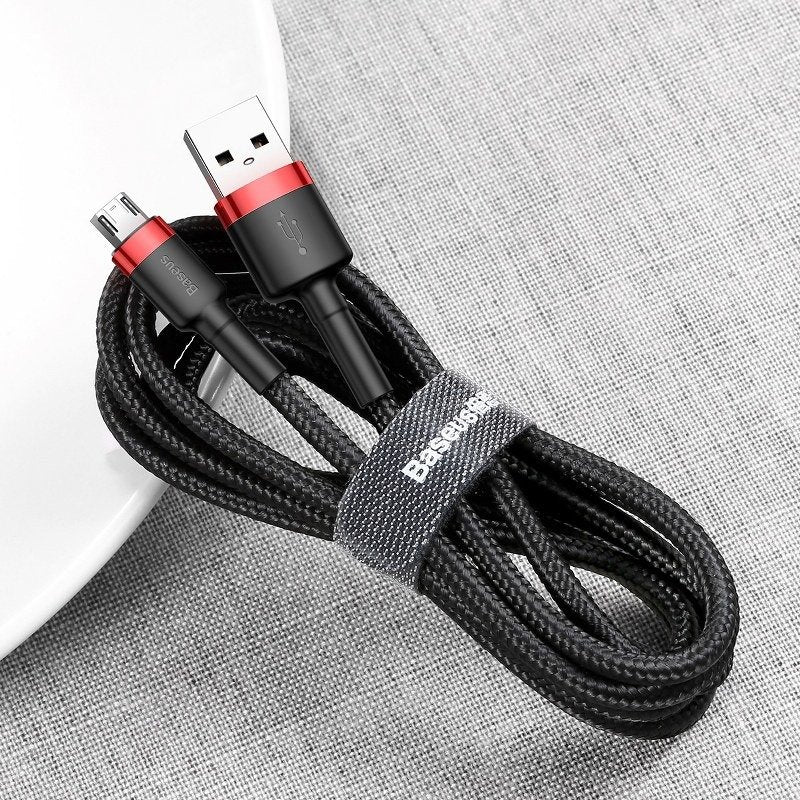 Baseus Καλώδιο MicroUSB Cafule 2A 3m (Μαύρο/Κόκκινο)