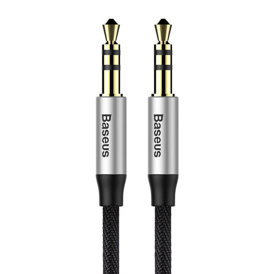 Baseus Καλώδιο Ήχου Yiven Male Mini Jack 3.5mm-Male 3.5mm 1.5m (Ασημί/Μαύρο)