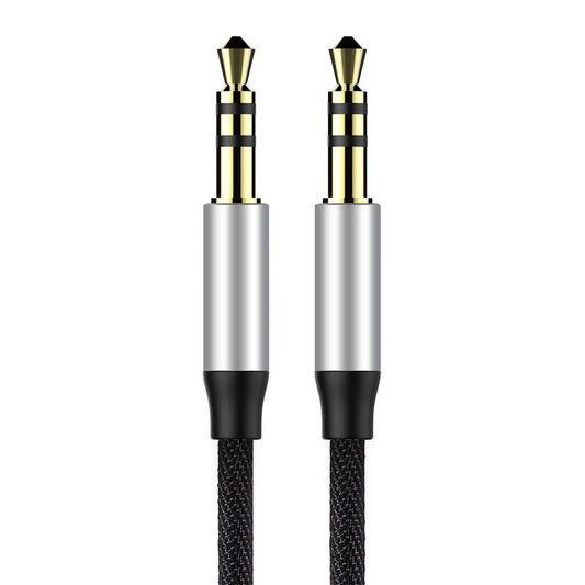 Baseus Καλώδιο Ήχου Yiven Male Mini Jack 3.5mm-Male 3.5mm 1.5m (Ασημί/Μαύρο)