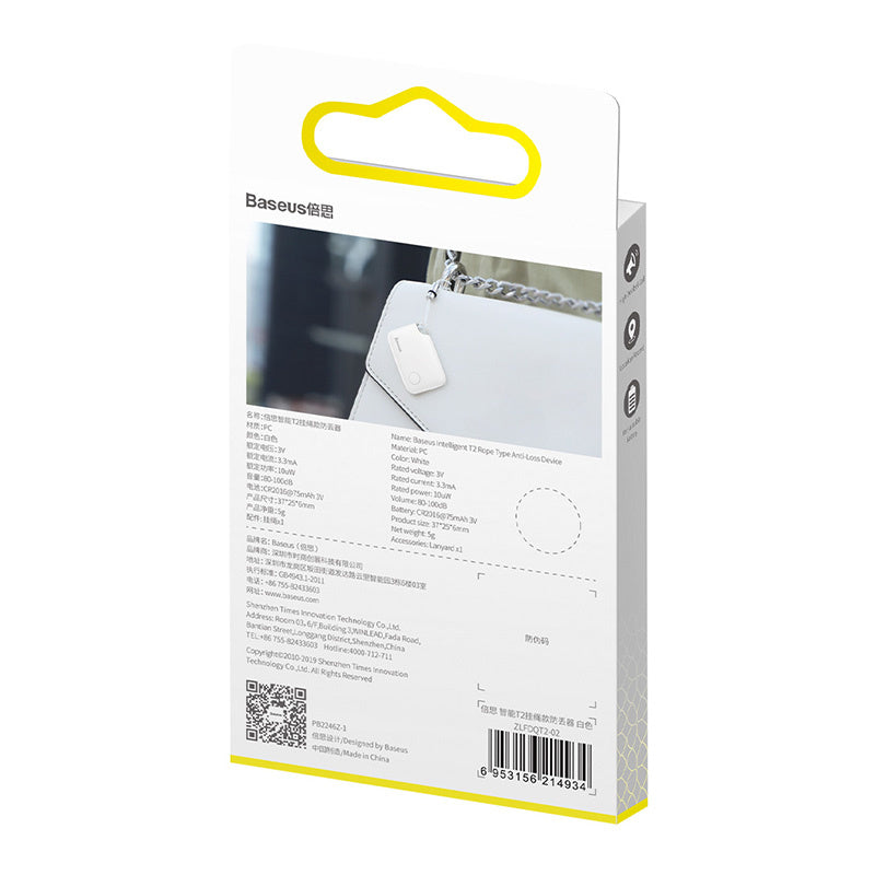 Baseus Αντικλεπτική Συσκευή Intelligent T2 Bluetooth (Λευκό)