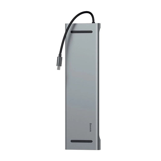 Baseus Docking Station (PD/HD4K*2/VGA/RJ45/SD/TF/USB*3/Audio*1/Stand) Enjoyment Series (Γκρι)