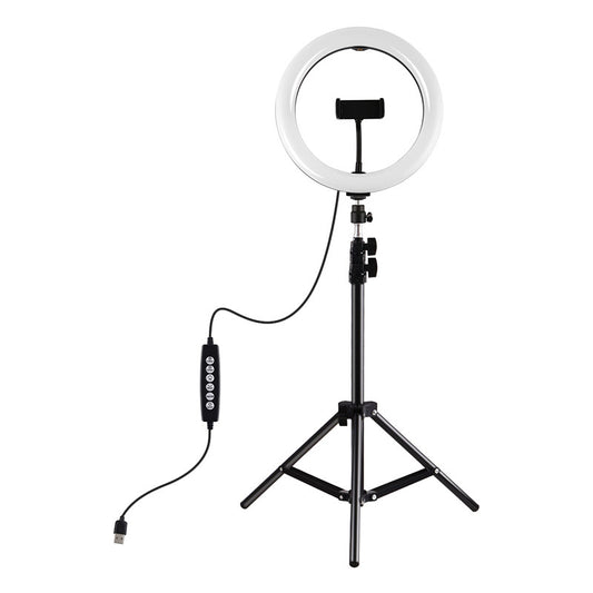 Tripod Mount Puluz 1,1m + 26cm RGBW LED Ring Vlogging PKT3044