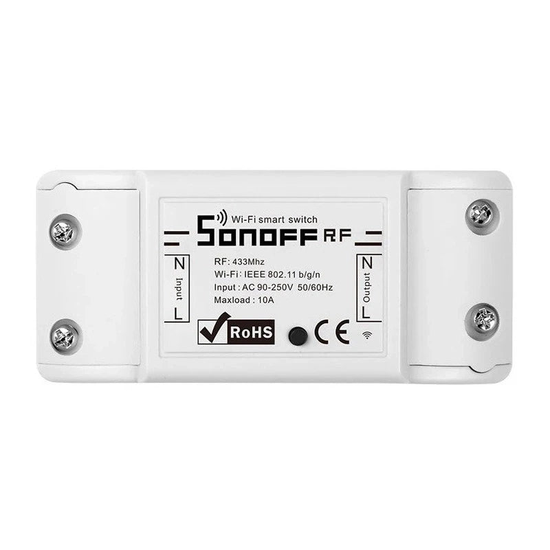 Sonoff Έξυπνος Διακόπτης WiFi + RF 433 RF R2 (ΝΕΟ) (Λευκό)