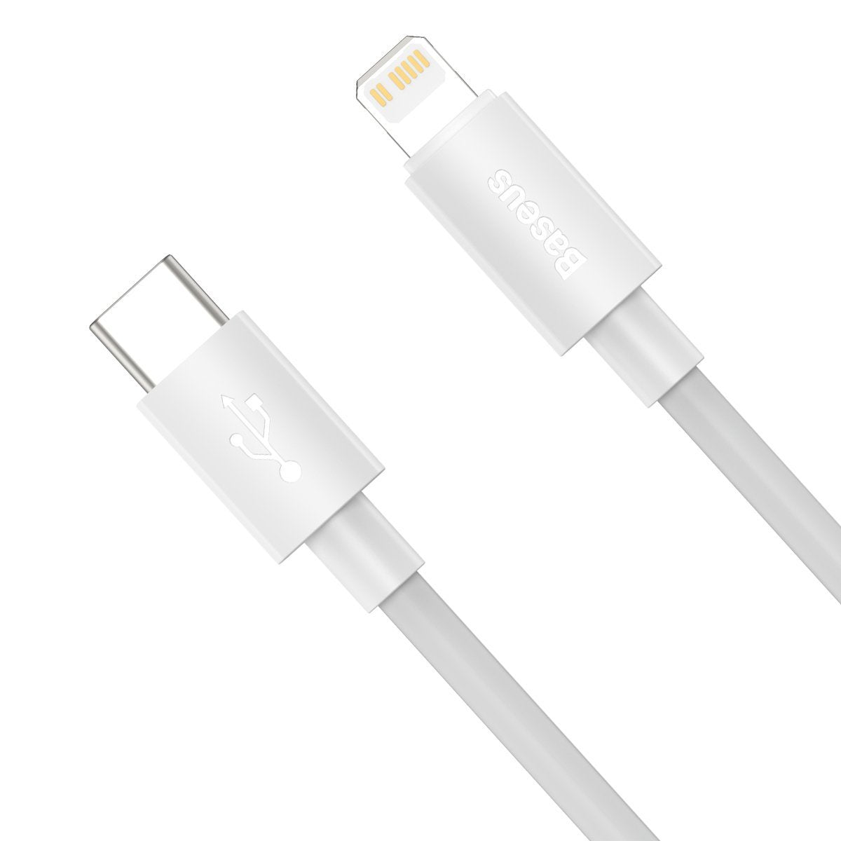 Baseus Καλώδιο Simple Wisdom Data Cable Kit USB-C σε Lightning PD 20W 1.5m (Σετ 2τμχ) (Λευκό)