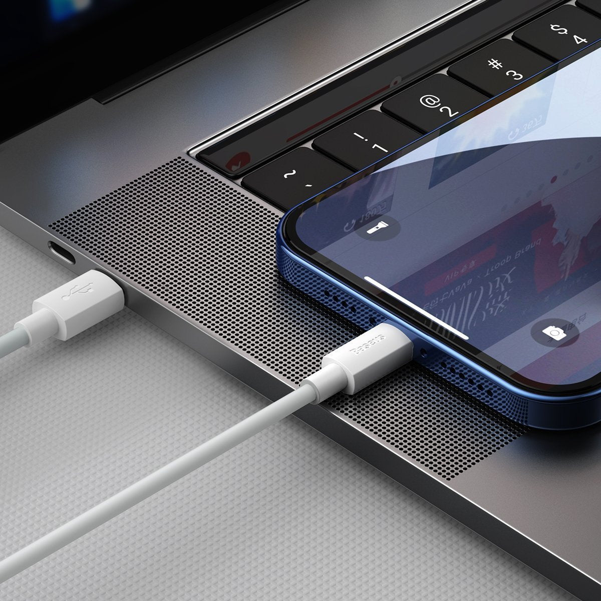Baseus Καλώδιο Simple Wisdom Data Cable Kit USB-C σε Lightning PD 20W 1.5m (Σετ 2τμχ) (Λευκό)