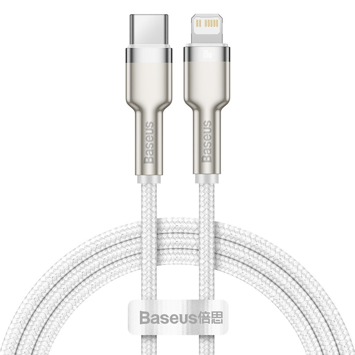 Baseus Καλώδιο USB-C σε Lightning Cafule, PD, 20W, 1m (Λευκό)