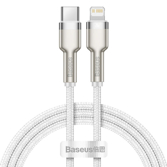 Baseus Καλώδιο USB-C σε Lightning Cafule, PD, 20W, 1m (Λευκό)