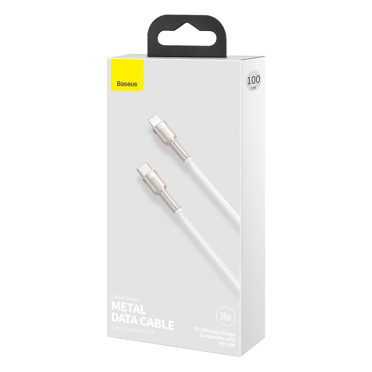Baseus Καλώδιο USB-C σε Lightning Cafule, PD, 20W, 1m (Λευκό)
