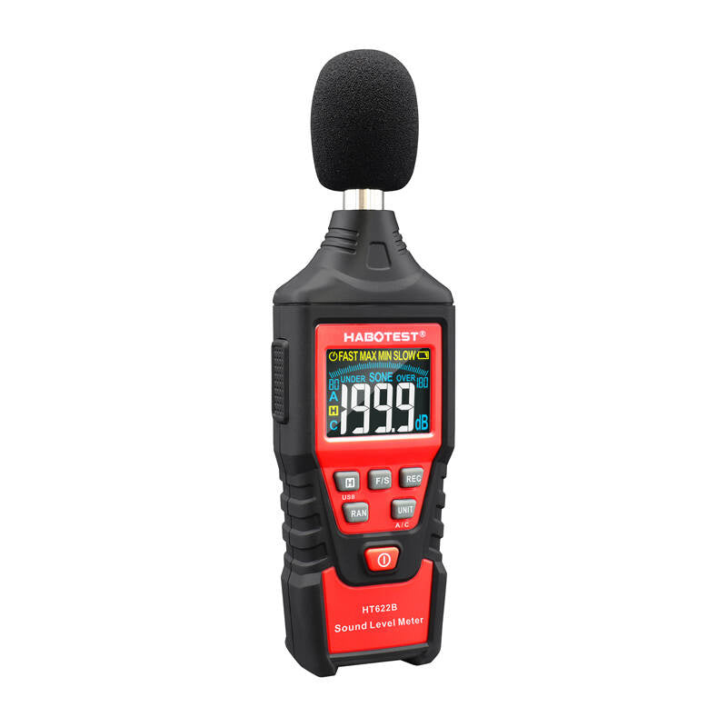 Habotest Ψηφιακός Μετρητής Έντασης Ήχου HT622B USB A/C (Μαύρο/Κόκκινο)