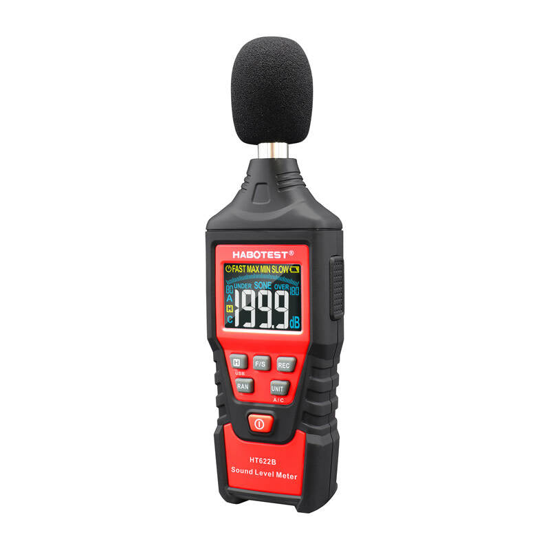 Habotest Ψηφιακός Μετρητής Έντασης Ήχου HT622B USB A/C (Μαύρο/Κόκκινο)