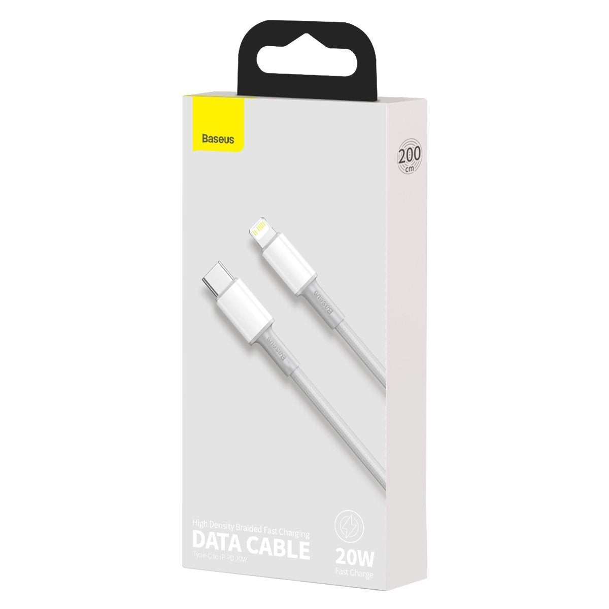 Baseus Καλώδιο USB-C σε Lightning High Density Braided, PD, 20W, 2m (Λευκό)