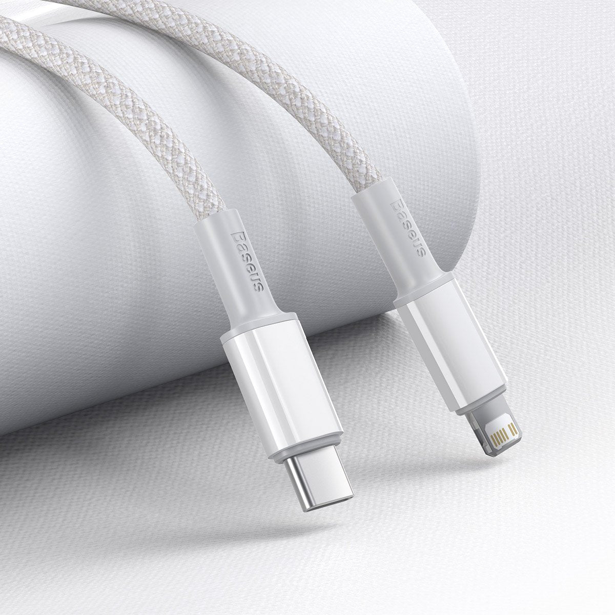 Baseus Καλώδιο USB-C σε Lightning High Density Braided, PD, 20W, 2m (Λευκό)