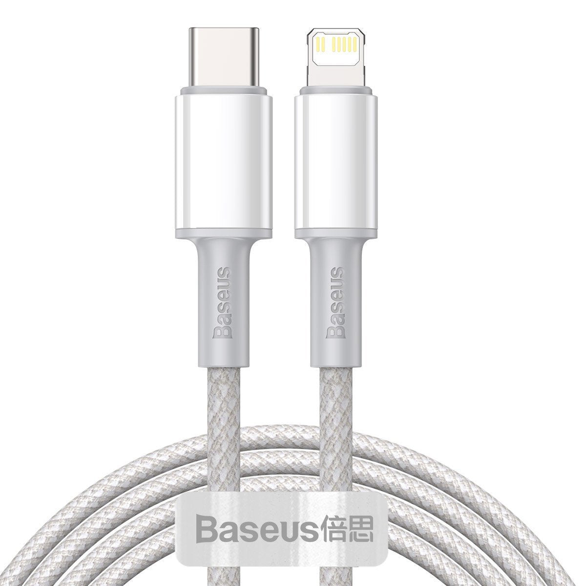 Baseus Καλώδιο USB-C σε Lightning High Density Braided, PD, 20W, 2m (Λευκό)