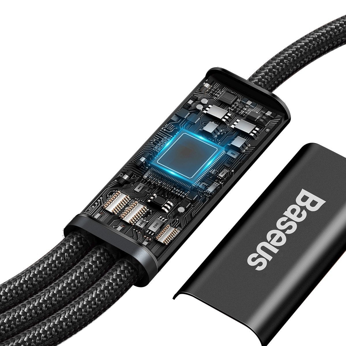 Baseus Καλώδιο 3 σε 1 USB-C για M+L+T Rapid Series, 20W, 1.5m (Μαύρο)