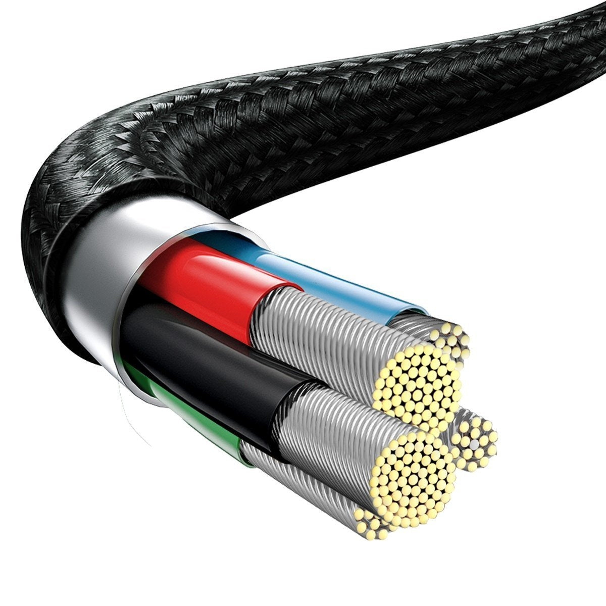 Baseus Καλώδιο 3 σε 1 USB-C για M+L+T Rapid Series, 20W, 1.5m (Μαύρο)