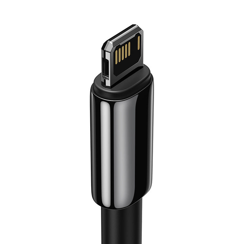 Baseus Καλώδιο USB σε Lightning Tungsten Gold 2.4A 2m (Mαύρο)