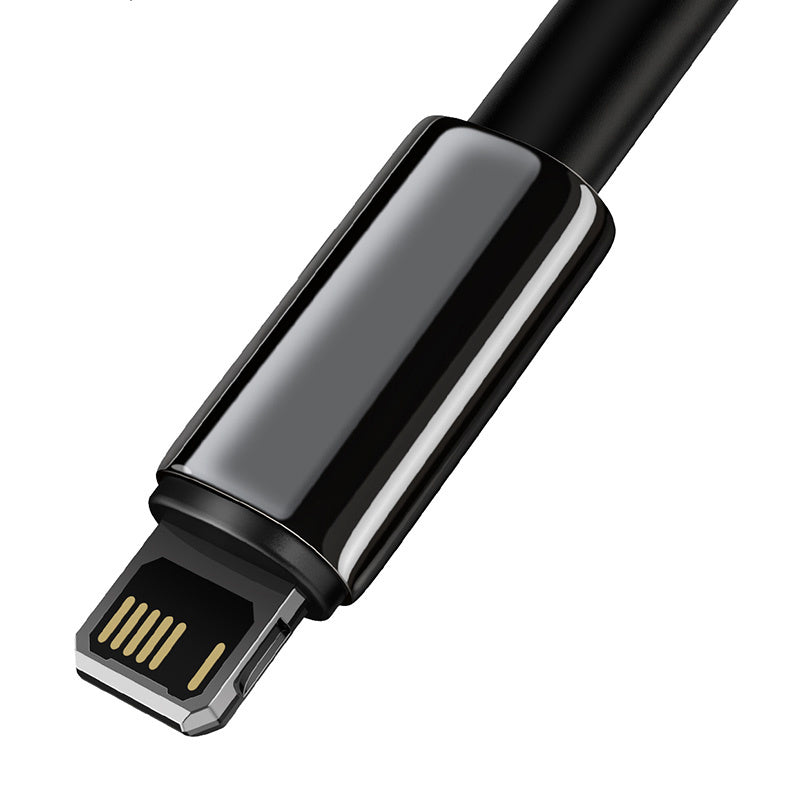 Baseus Καλώδιο USB σε Lightning Tungsten Gold 2.4A 2m (Mαύρο)