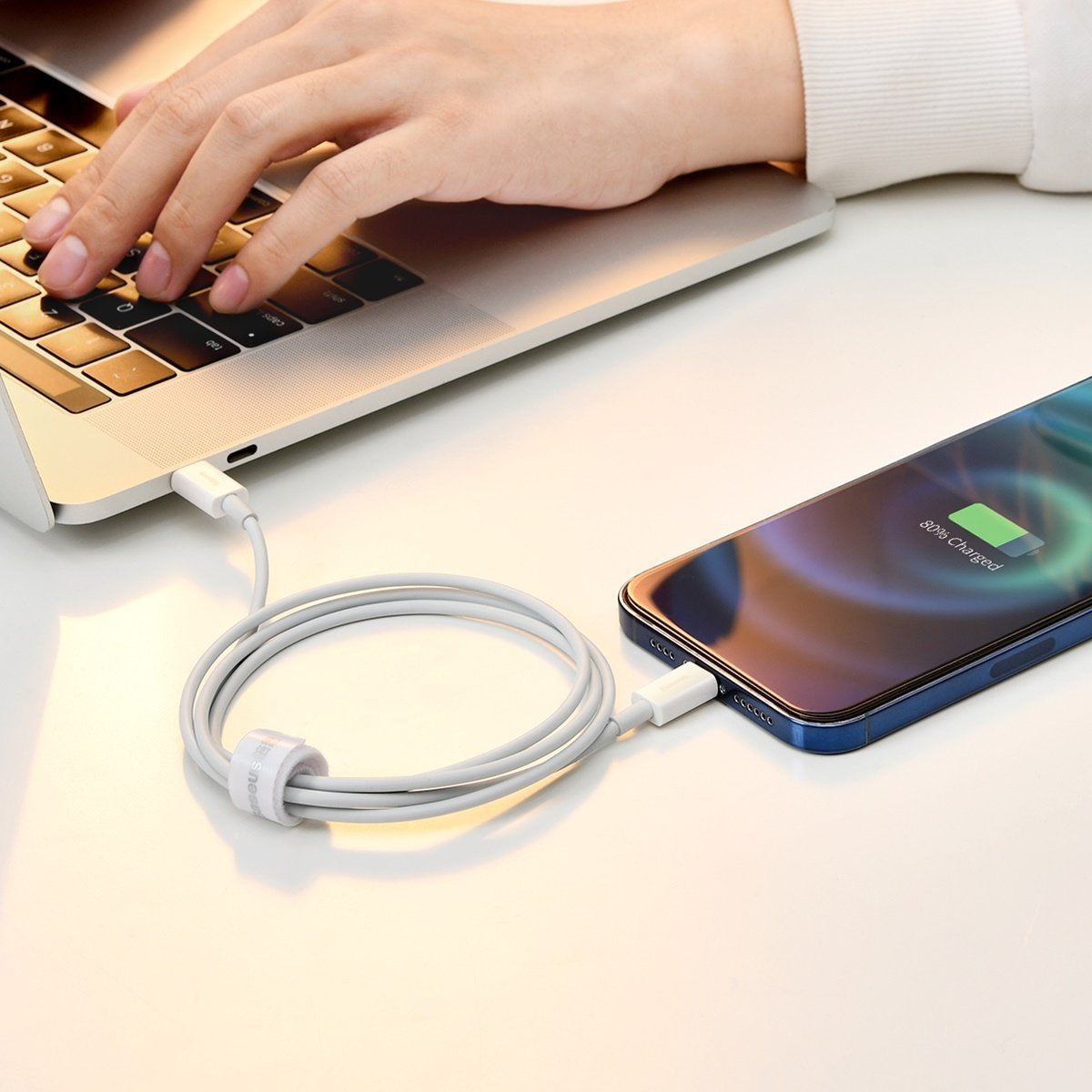 Baseus Καλώδιο USB σε Lightning Superior Series, 2.4A, 1m (Λευκό)