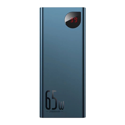 Baseus Powerbank Adaman Metal 20000mAh, PD, QC 3.0, 2xUSB + USB-C + Micro USB 65W (Μπλε)