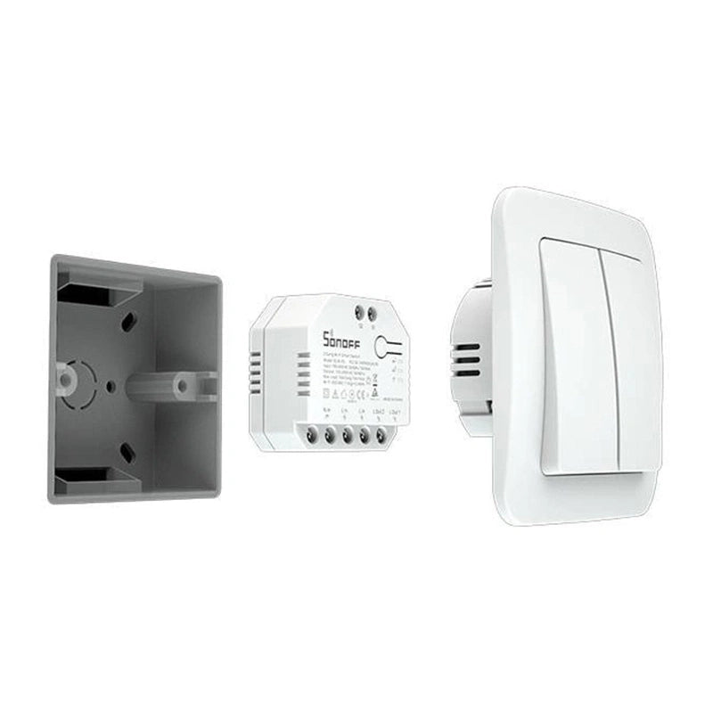 Sonoff Έξυπνος Ενδιάμεσος Διακόπτης WiFi Dual R3 (Λευκό)