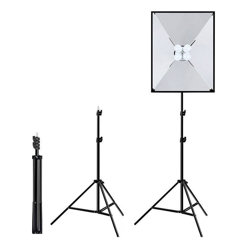 Puluz Σετ Στούντιο Φωτογράφισης PU5071EU, Softbox LED 50x70cm, Τρίποδο, Λάμπες LED x4