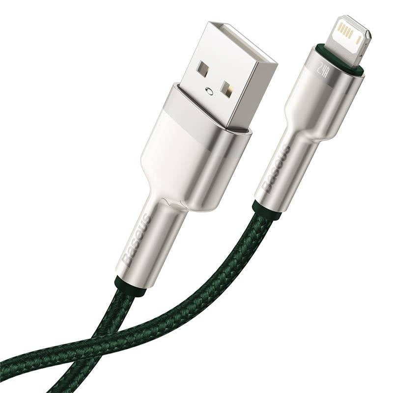 Baseus Καλώδιο USB σε Lightning Cafule, 2.4A, 1m (Πράσινο)