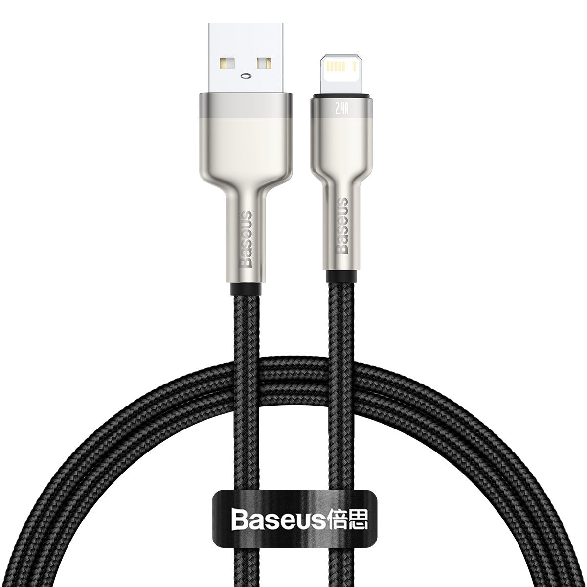Baseus Καλώδιο USB σε Lightning Cafule, 2.4A, 0.25m (Μαύρο)