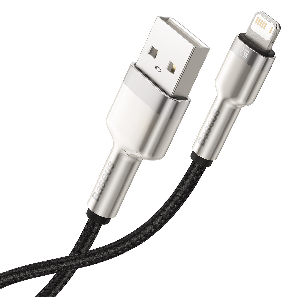 Baseus Καλώδιο USB σε Lightning Cafule, 2.4A, 0.25m (Μαύρο)